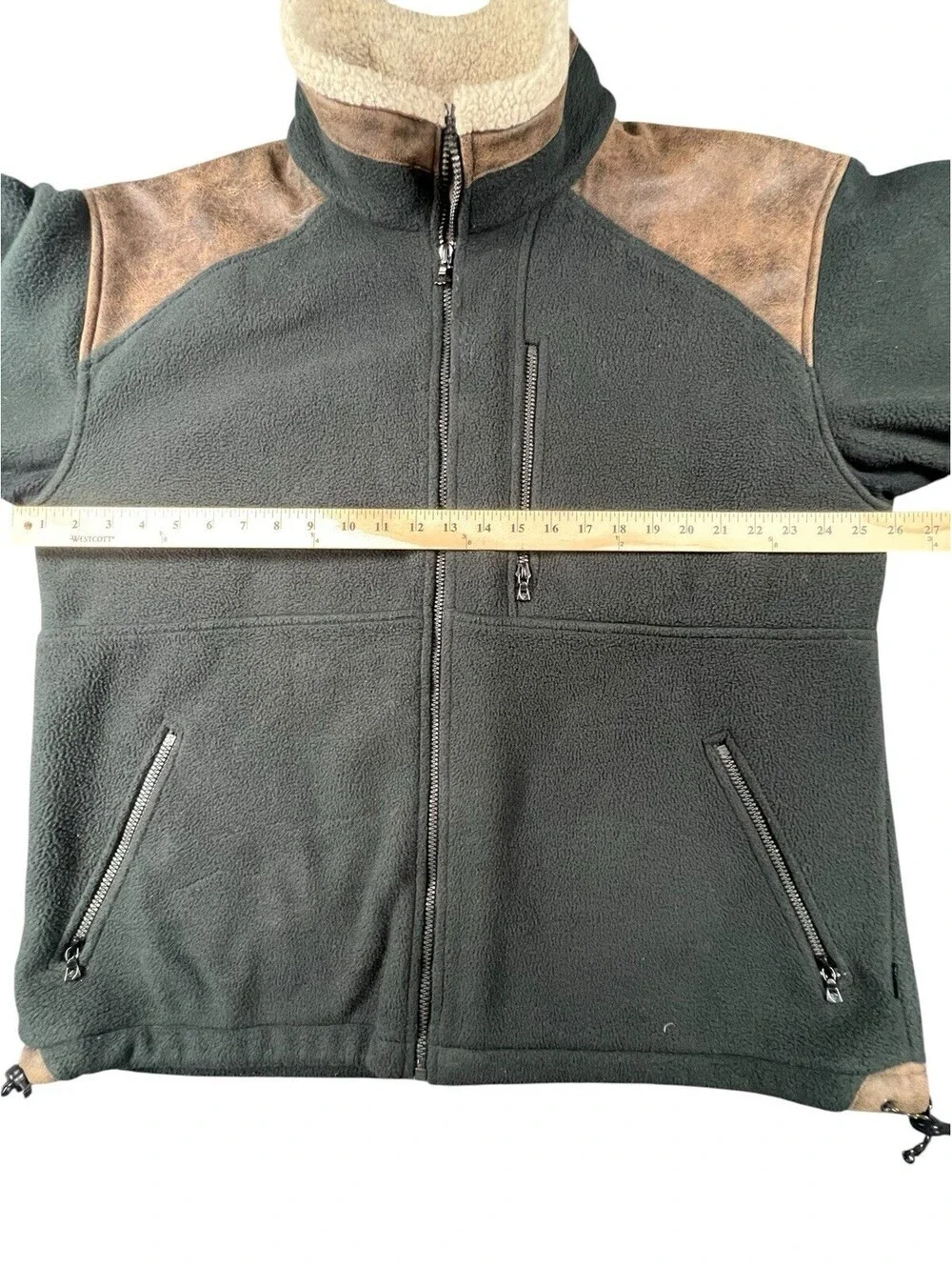 KÜHL Men’s XL Fleece Jacket Brown Contrast Full Zip Outdoor Western